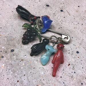 Vintage 1930’s Kobe Charms Japan Glass Lot of 6